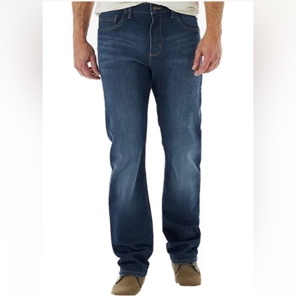 Wrangler Premium Quality Mens Loose Fitting Straight Leg Denim Jeans Size 40x30